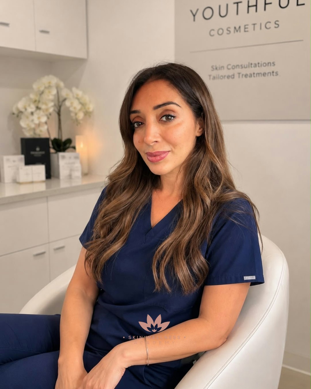 Tina Ashkani, Registered Nurse, seated in a clinic room