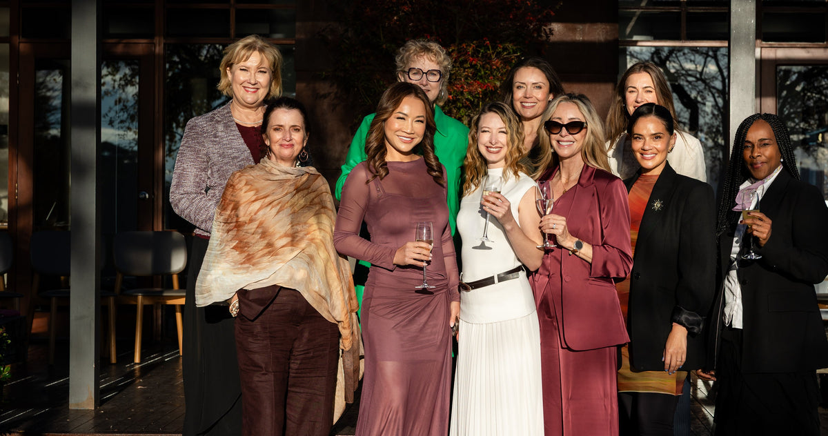 Kim Le Sambolec, founder of Skin Wellness Academy, with guests and speakers at Thrive Through Change 2026 in Canberra